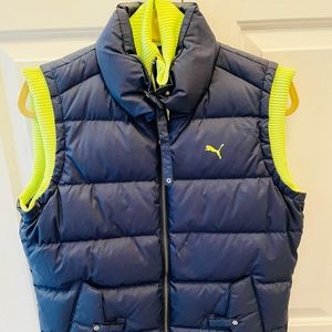 Puma Vest Navy & Bright Green worn maybe once